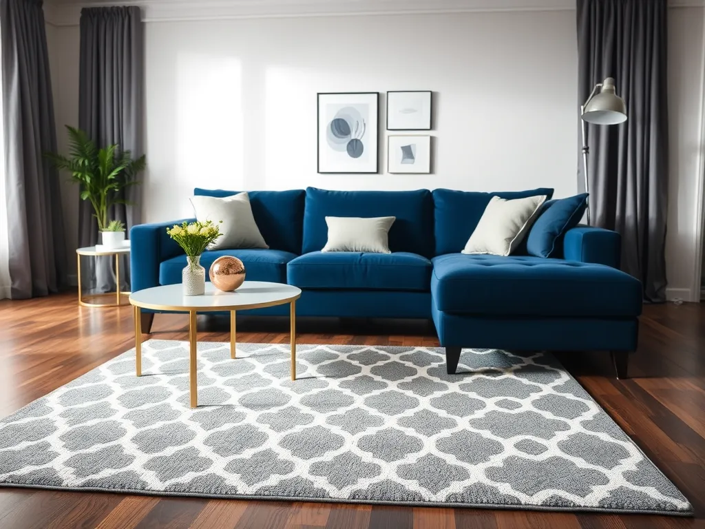 Jaki dywan do granatowej kanapy?