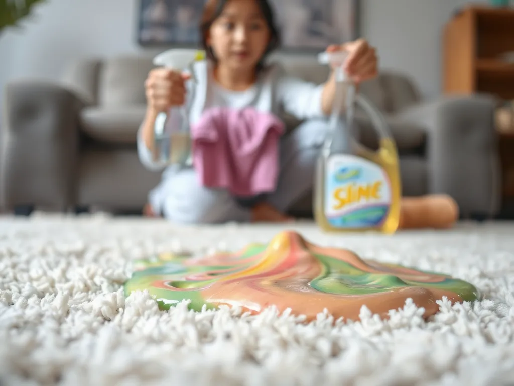 Jak usunąć slime z dywanu?