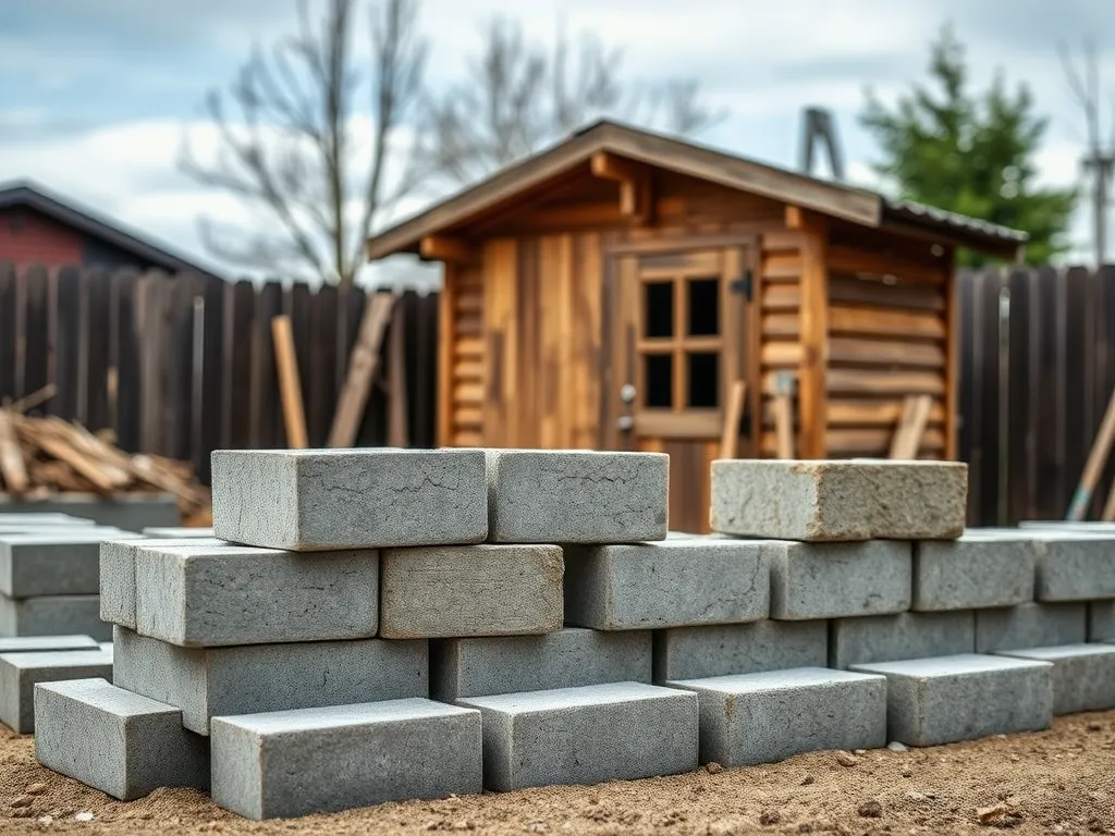 Jakie bloczki betonowe pod domek narzędziowy?